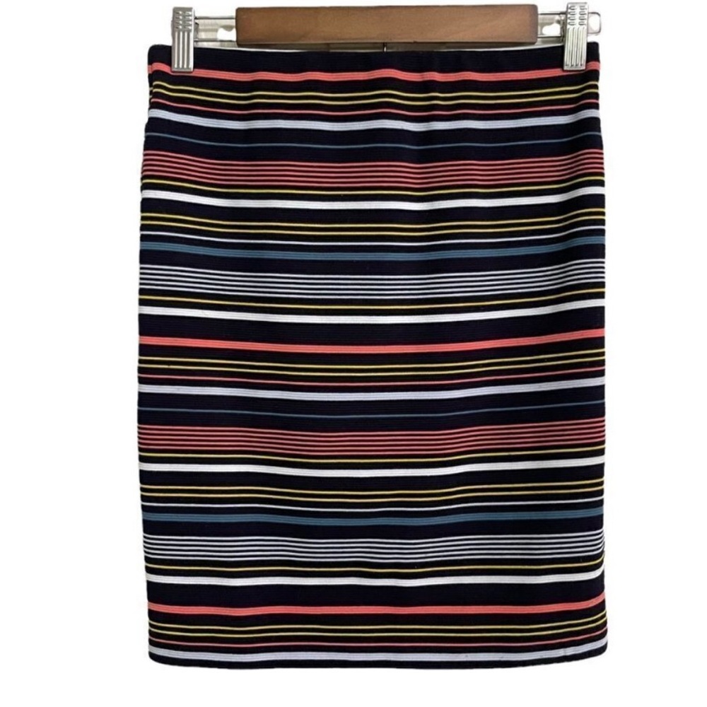 LOFT Multicolor Striped Pencil Skirt